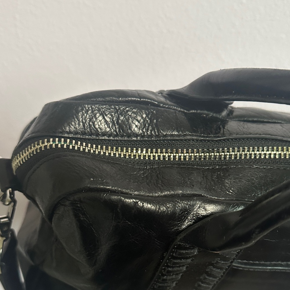 Rebecca Minkoff Vanity Zip Black Leather Satchel - Picture 9 of 16